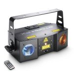 Cameo STORM FX 3-in-1 Lichteffekt mit Grating-Laser, Strobe und Derby-Effekt inkl. IR-Fernbedienung