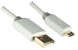 Dinic USB 2.0 auf Micro-USB Kabel 2m wei - Perspektive