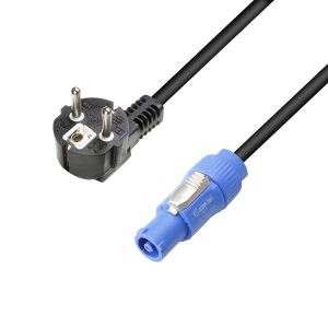241293 Adam Hall Cables 8101 PCON 0300 X Netzkabel CEE 7/7 - Power Twist, 1,5 mm2, 3 m - Perspektive