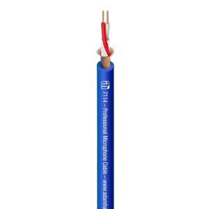 243359 Adam Hall Cables 7114 BLU Mikrofonkabel 2 x 0,31 mm2 blau Laufmeter - 