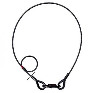 Adam Hall Accessories S 58102 SKB Saveking Sicherungsseil 5mm , 1m, beids. Kausche, schwarz