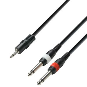 244317 Adam Hall Cables K3 YWPP 0600 Audiokabel 3,5 mm Klinke stereo auf 2 x 6,3 mm Klinke mono 6 m - Perspektive