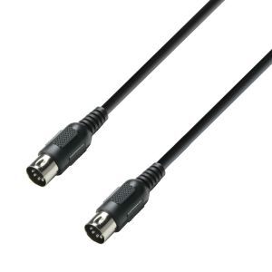 244322 Adam Hall Cables K3 MIDI 0075 BLK MIDI Kabel 0,75 m schwarz - Perspektive