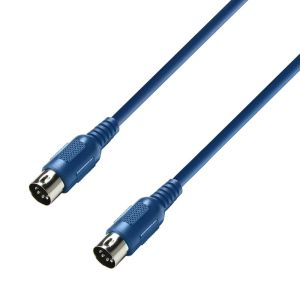 244328 Adam Hall Cables K3 MIDI 0075 BLU MIDI Kabel 0,75 m blau - Perspektive