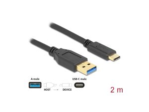 246179 Delock SuperSpeed USB (USB 3.2 Gen 1) Kabel Typ-A zu USB Type-C 2m - Perspektive