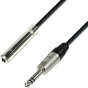 Adam Hall Cables 4 STAR BOV 0600 Kopfhörerverlängerung 6,3 mm Klinkenbuchse Stereo auf 6,3 mm Klinke Stereo 6 m