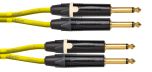 241354 Cordial CEON DJ PLUG 0,6 Y Yellow, 0,6 m, NEUTRIK 2x Klinke 6,3 mm mono schwarz gold / 2x Klinke 6,3 mm mono schwarz gold - Perspektive