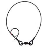 Adam Hall Accessories S 33062 SKB Saveking Sicherungsseil 3 mm , 0,6 m, beidseitig Kausche, schwarz