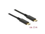 246178 Delock USB 3.1 Gen 1 (5 Gbps) Kabel Type-C zu  Type-C 2m PD 3 A E-Marker - Perspektive