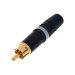 243344 Neutrik REAN NYS 373-9 REAN Cinch/RCA Stecker im Metallgehäuse(D-Form) mit weißer Codierung und vergoldeten Kontakten - Perspektive