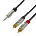 244308 Adam Hall Cables K4 YWCC 0150 Audiokabel REAN 3,5 mm Klinke stereo auf 2 x Cinch male 1,5 m - Perspektive