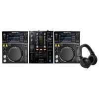 Pioneer DJ XDJ-700-PACK 2x XDJ-700 + DJM-450 + HDJ-X5-K