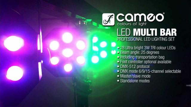 Cameo Light Multi PAR - Compact 28 x 3 W Tri Colour LED Lighting Set