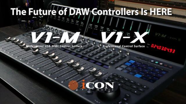 iCON Pro Audio V1-M DAW Controller and V1-X DAW Control Expander