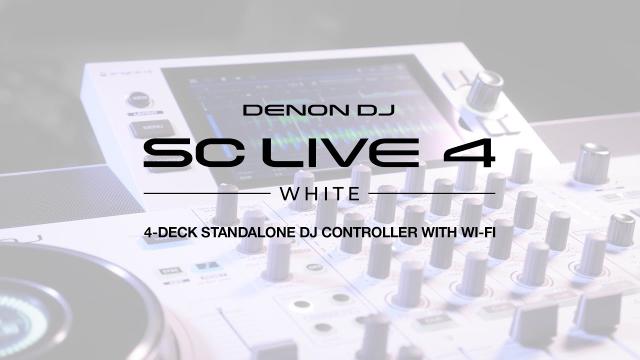 Introducing Denon DJ SC LIVE 4 WHITE | 4-Deck Standalone DJ Controller with Wi-Fi and Custom Finish