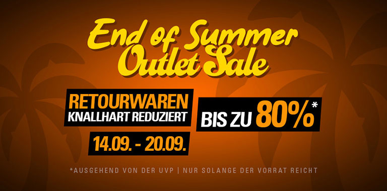 End of Summer Outlet Sale