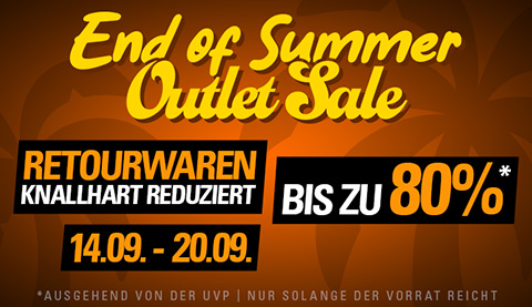End of Summer Outlet Sale